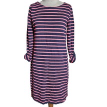 Navy and Pink Stripped Dress Size Small - £19.46 GBP