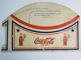 Vintage COCA-COLA Coke Advertisement Paper Hat 1940&#39;s 50&#39;s Sprite Boy - $25.24