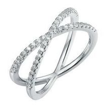 2.00 Ct Round Cut Diamond Twisted Engagement Ring 14k White Gold Finish - £72.15 GBP