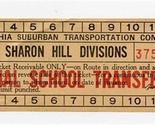 Philadelphia Suburban Transportation Special School Transfer Media Sharo... - $17.82