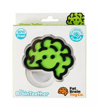Fat Brain Silicone Brain Teether Green BPA Free - £9.56 GBP