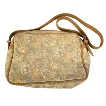 Vintage Embroidered Tapestry Floral, Light Brown Shoulder Bag Purse - $31.68