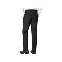 Men Renoir Flat Front Slacks 100% Soft Wool Super 140's Classic Fit 508-1 Black image 3