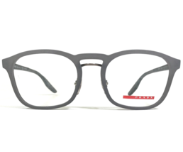 Prada Eyeglasses Frames VPS06H VHD-1O1 Matte Gray Rubberized Round 52-20-145 - $93.29