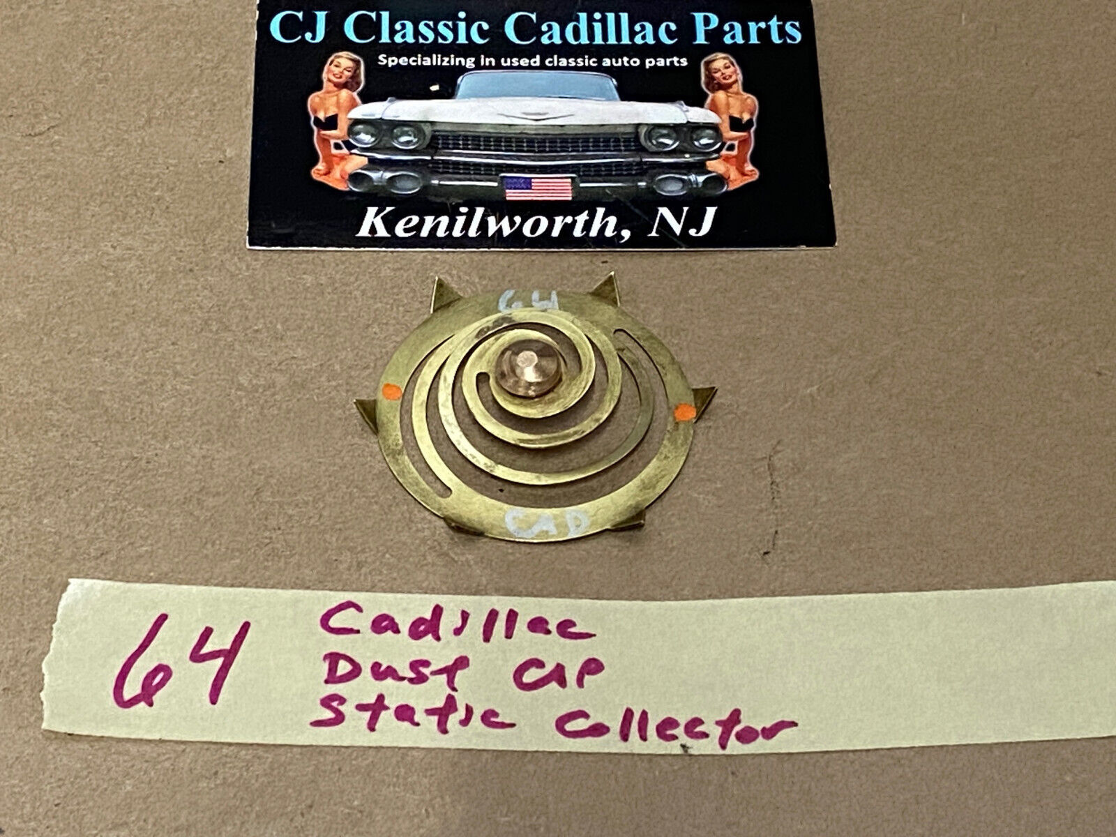 OEM 1946-1964 Cadillac Olds Pontiac FRONT WHEEL HUB DUST CAP STATIC COLL... - $34.64