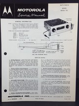Motorola 1959 Simca Auto Radio Service Manual Model MoPar 701 - £5.47 GBP