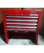 VINTAGE RED METAL CRAFTSMAN TOOL CHEST TOP TOOL BOX WITH FLIP LID NO KEY - $489.06