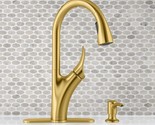 NEW Kohler Transitional Pull-Down Kitchen Faucet REC26448-SD-2MB GOLD FI... - $163.34
