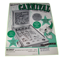 Carnival Target Gallery Flyer Original Pitch And Bat Arcade Game 1963 Retro Art - £20.73 GBP