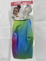 Rainbow Scunci Head Wrap Headband Hair Tie Active Purple Pink Gray COMBINE SHIP - £2.39 GBP
