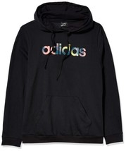 adidas Women&#39;s Climalite Color Box Hoodie FM6181 Black/Multicolor Size Large - £33.84 GBP