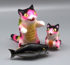 Max Toy Hot Pink Spotted Negora and Micro Negora w/ Fish - Rare image 5