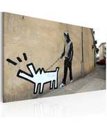 Tiptophomedecor Stretched Canvas Street Art - Banksy: Barking Dog - Stre... - £62.94 GBP+