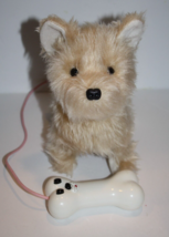 Target Terrier Puppy Dog 10&quot; Beige Plush Bone Remote Walks Barks Toy Bol... - $37.74