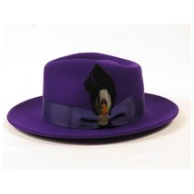 Bruno Capelo Hat Australian Wool Fedora Teardrop Crushable Bel Air BL595 Purple image 2