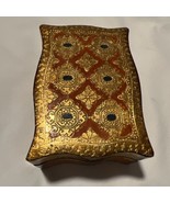 Renzo Carli Florentine Italian Wooden Trinket Jewelry Box Gold Gilt Wood... - £23.37 GBP