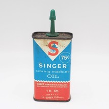 Singer Sewing Machine Oil Tin Advertising Packaging Design - $14.84