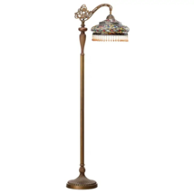 59&quot;H Parisian Tiffany Stained Glass Umbrella Floor Lamp - $384.99