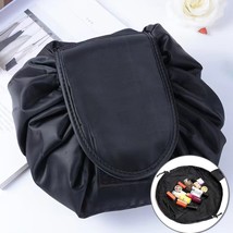 Portable Travel Lazy Cosmetic Bag Fold Organizer Women Drawstring Crossbody Make - £45.73 GBP