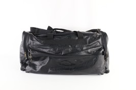 Vtg 90s Streetwear Distressed Large Handled Leather Duffel Bag Weekender... - £71.01 GBP