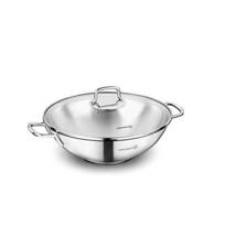 LaModaHome Stainless Steel Woks and Stir Fry Pans with See Through Glass... - £62.01 GBP