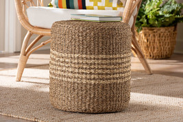 Daisy Natural Brown Seagrass Ottoman Footstool - $113.00