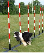 Dog Agility Weave Poles with Adjustable Spacing (12 Poles) - £263.61 GBP