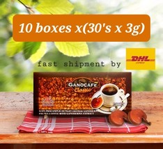 10 boxes x (30's 3g) Gano Excel GanoCafe Classic Ganoderma Black Coffee - DHL Ex - $168.20