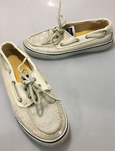 Sperry Top-Siders 8 M Bahama Sequins Ivory Boat Deck Shoes 9447160 - $27.93