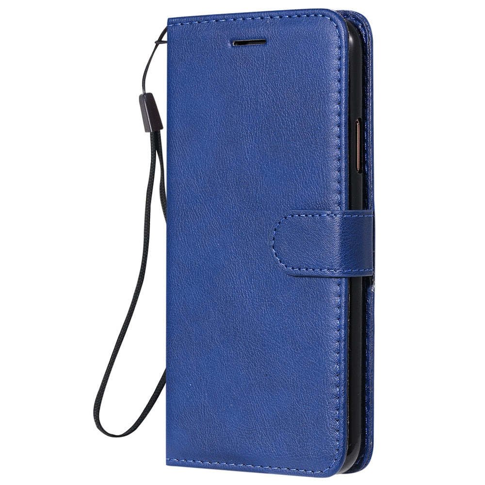 Primary image for Anymob Blue Leather Case Magnetic Flip Cover Wallet Phone Protection for Huawei 