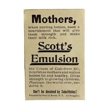 Scott&#39;s Emulsion Nursing Medicine 1894 Advertisement Victorian Medical A... - £9.46 GBP