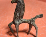 Ancient Greek Etruscan Bronze Trojan Horse Figure Vintage 4&quot; - $29.65