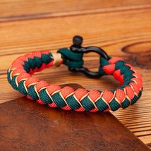 Men Women D shape Survival Bracelet Outdoor Camping Rescue Emergency Rope Bracel - £18.66 GBP