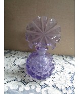 Antique amethyst crystal perfume bottle 5&quot; - $169.72 CAD