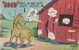 Gosh Pop&#39;s In Bad With Mom Again Horse 1949 Kansas City Lamar Comic Post... - $2.99
