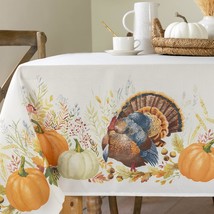 Benson Mills Autumn Printed Fabric Table Cloth, Fall, Harvest and Thanksgiving T - £34.65 GBP