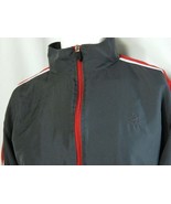 Mens Starter Warm Up Jacket Track Athletic Zip Front Mock Collar Gray Re... - $24.70