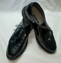 Bates Mens Size 9.5 E Wide Shoes Glossy Patent Leather Uniform Military Oxfords  - £22.93 GBP