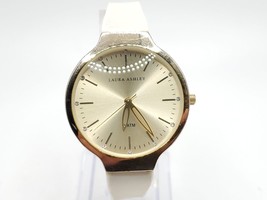 Laura Ashley Watch Women New Battery Gold Tone White Band 36mm - £15.97 GBP