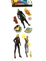 Captain Marvel Wall Decals Vinyl Set of 9 Roommates Stickers Kids Room Man Cave - $5.82