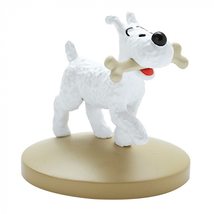 Snowy holding bone resin figurine Official Tintin product Moulinsart New - $33.99