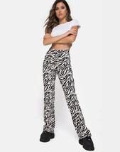 Motel Rocks Zoven Hose IN 90&#39;s Zebra Schwarz und Weiß (MR105.1) - $26.21