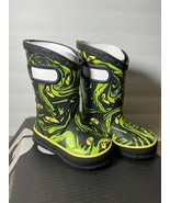 BOGS Toddler Waterproof Rain Snow Boots Shoes Black Green Spooky Toddler... - $43.00