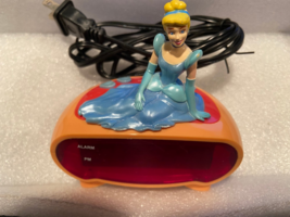 Vintage Disney's Cinderella Digital Alarm Clock 4" X 4.25" *Pre-Owned w/... - $15.99