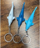 Blue Rubber 3.5” Shark Figure Keychains Ring Target Brand Ocean Aquatic ... - £5.58 GBP