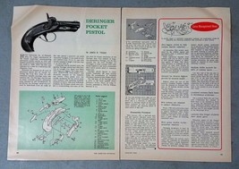 Vintage 1965 Deringer Pocket Pistol 2-Page Article - $6.64