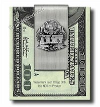 ARMY STAINLESS STEEL TRIBUTE MONEY CLIP - ARMED FORCES MILITARY USA - FR... - £15.94 GBP