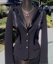 Cache Tuxedo Silk Trim Top Jacket New Size 0/2/4/6/8 LINED Classic $228 NWT - $91.20