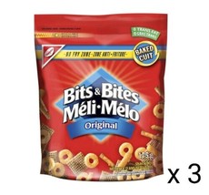3 Bags of Canadian BITS &amp; BITES ORIGINAL Snack Mix 175g each Free Shipping - $24.19