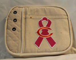 NFL Padded Tablet Case Chicago Bears Pink Ribbon Pro-FAN-ity Canvas Front Pocket - £12.67 GBP